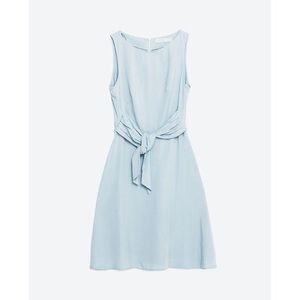 Zara Dresses - Zara Denim Couture Waist Tie Mini Dress damaged Zara Dresses - Zara Denim Couture Waist Tie Mini Dress damaged